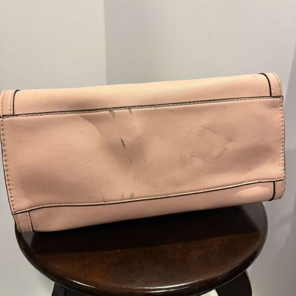 2/$25 Guess Pink Satchel with Braded Handles with Silver Accents - Picture 3 of 9